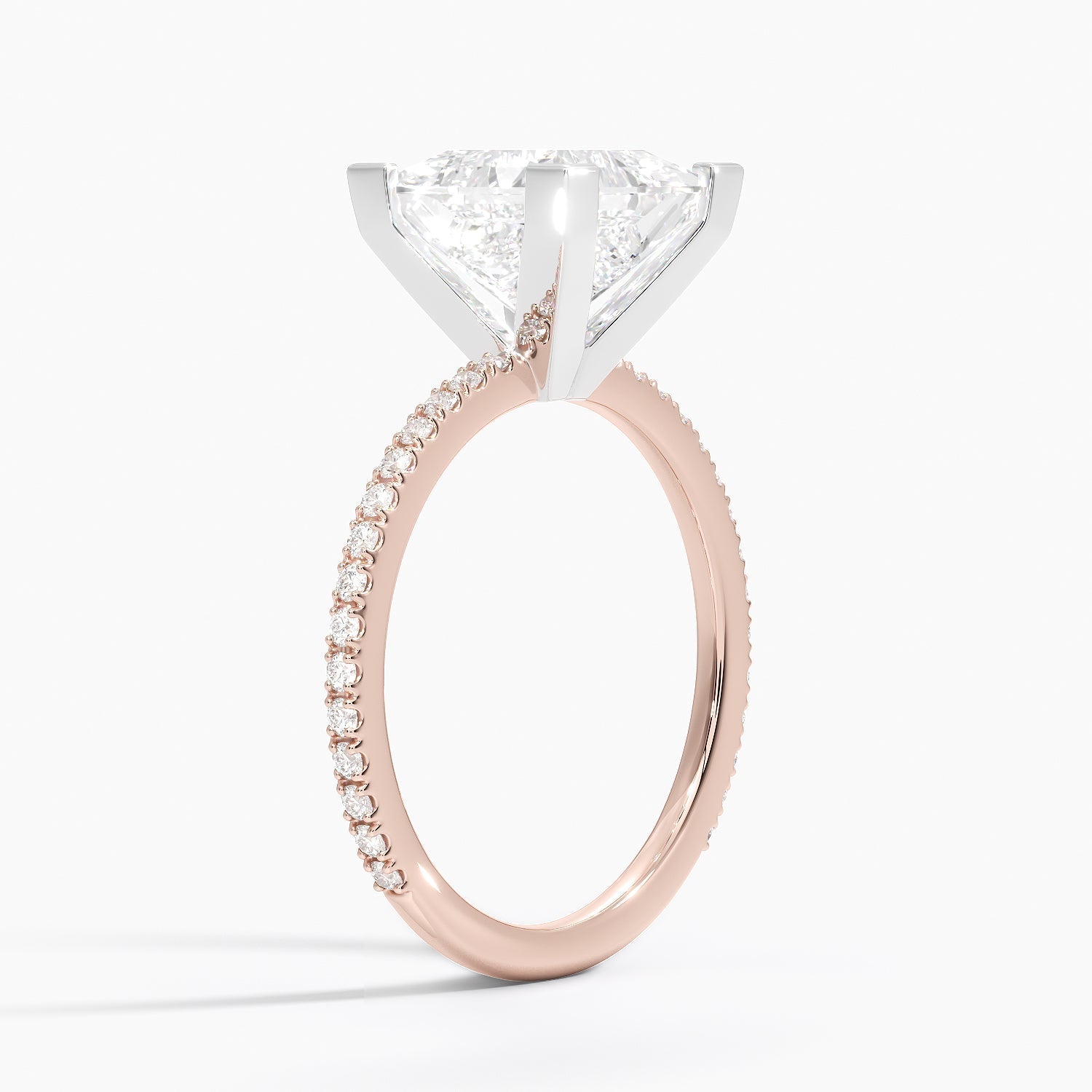 ecomposer-view with diamond shape-princess,ecomposer-size-3-ct,ecomposer-metal type-rose-gold-18k