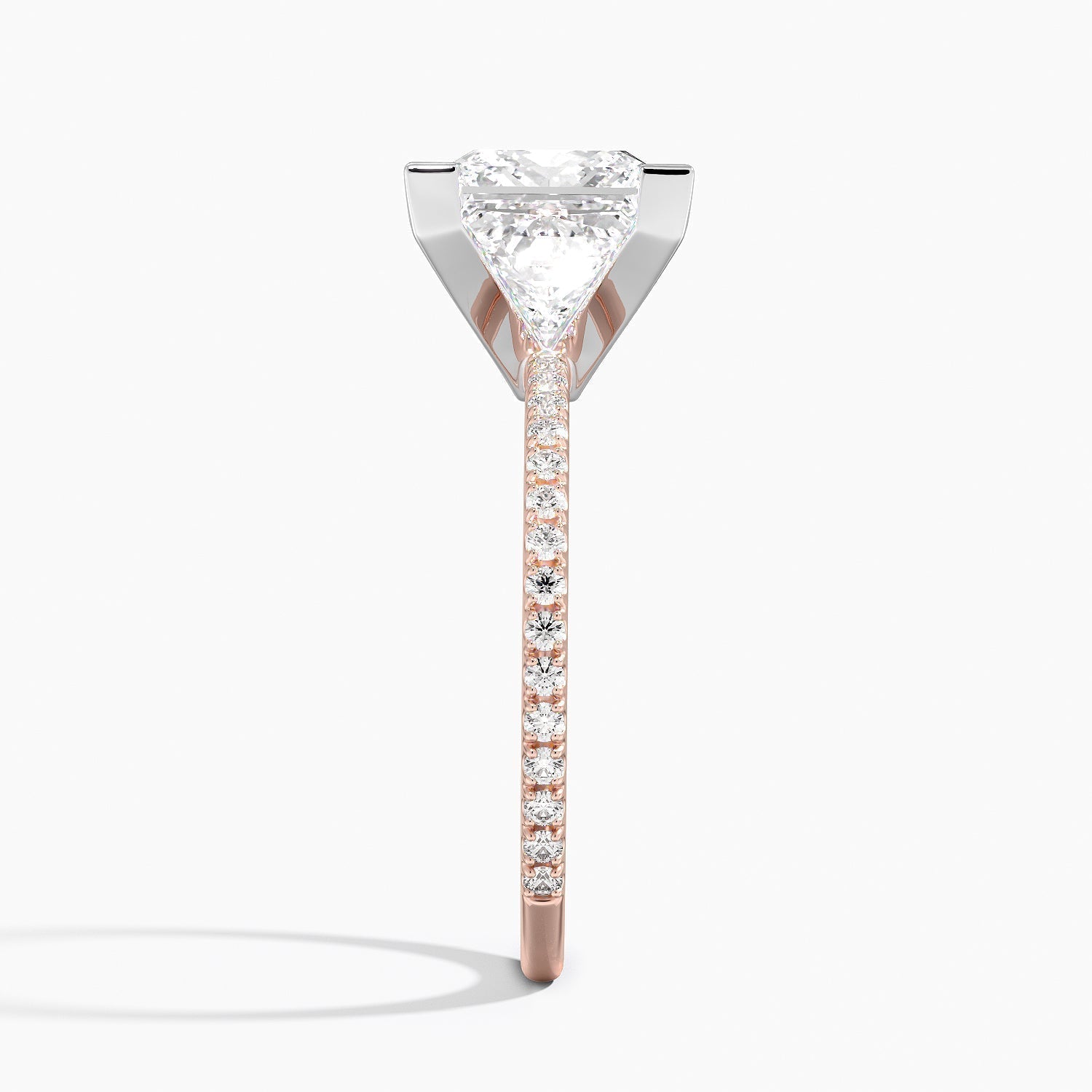 ecomposer-view with diamond shape-princess,ecomposer-size-3-ct,ecomposer-metal type-rose-gold-18k