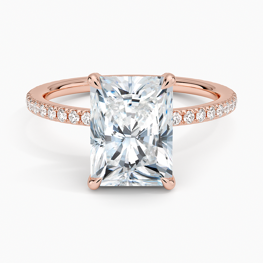 ecomposer-view with diamond shape-radiant,ecomposer-size-2.5-ct,ecomposer-metal type-rose-gold-18k