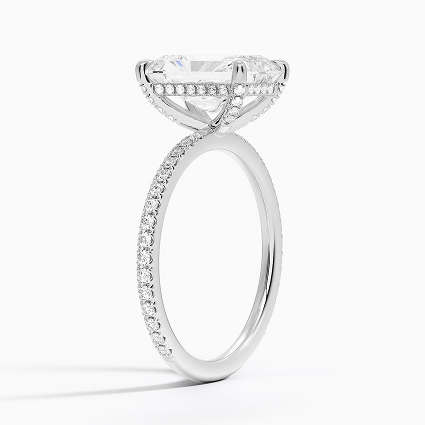 ecomposer-view with diamond shape-radiant,ecomposer-size-2.5-ct,ecomposer-metal type-white-gold-18k