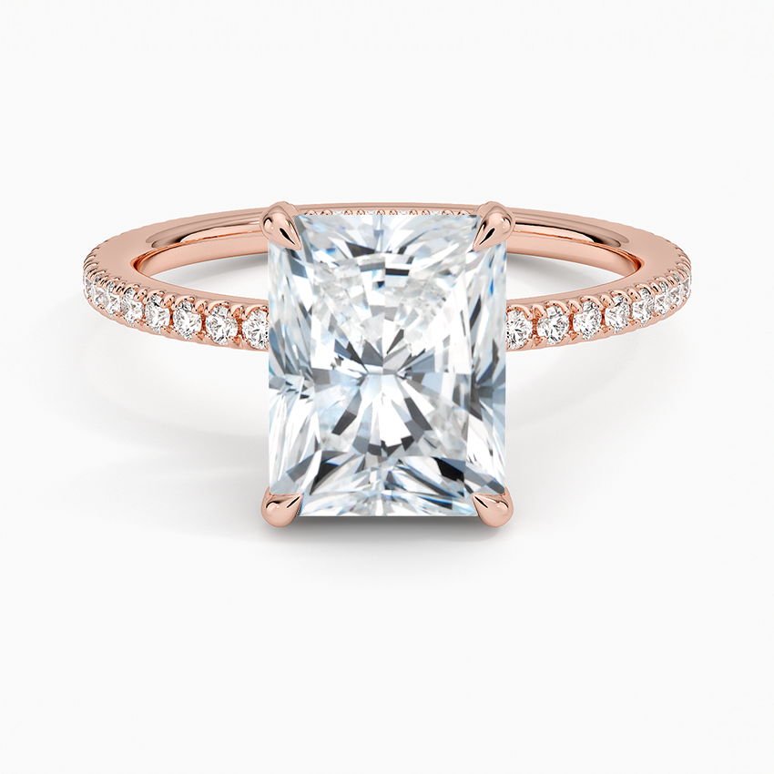 ecomposer-view with diamond shape-radiant,ecomposer-size-2-ct,ecomposer-metal type-rose-gold-18k