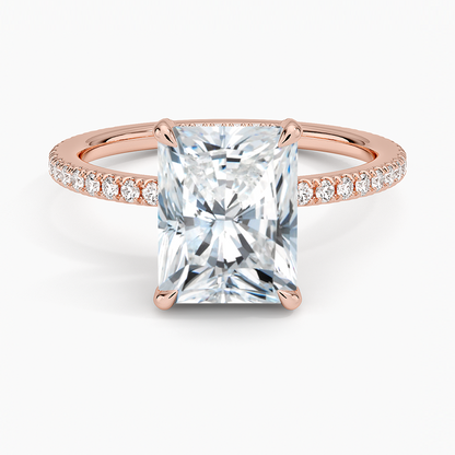 ecomposer-view with diamond shape-radiant,ecomposer-size-2-ct,ecomposer-metal type-rose-gold-18k