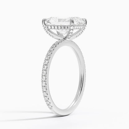 ecomposer-view with diamond shape-radiant,ecomposer-size-2-ct,ecomposer-metal type-white-gold-18k