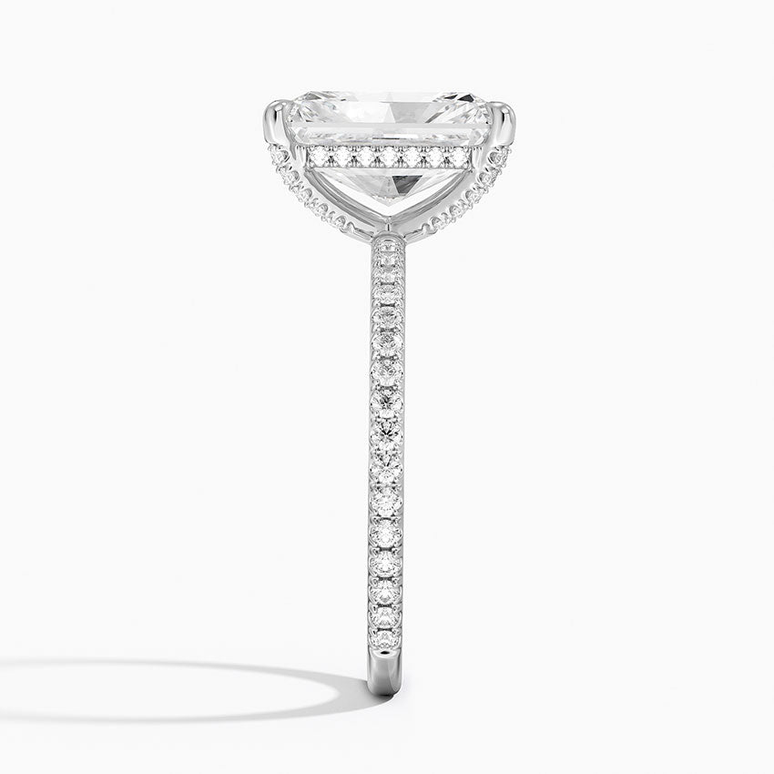 ecomposer-view with diamond shape-radiant,ecomposer-size-3-ct,ecomposer-metal type-white-gold-18k