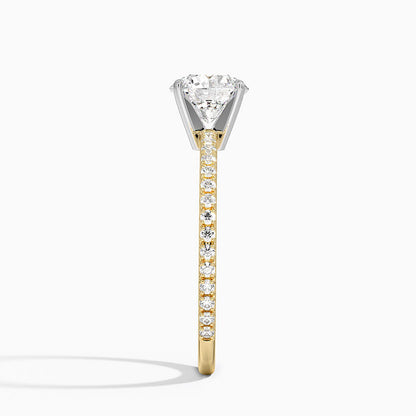 ecomposer-view with diamond shape-round,ecomposer-size-1-ct,ecomposer-metal type-yellow-gold-18k