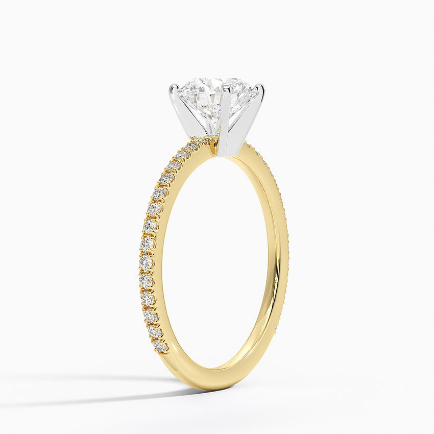 ecomposer-view with diamond shape-round,ecomposer-size-1-ct,ecomposer-metal type-yellow-gold-18k