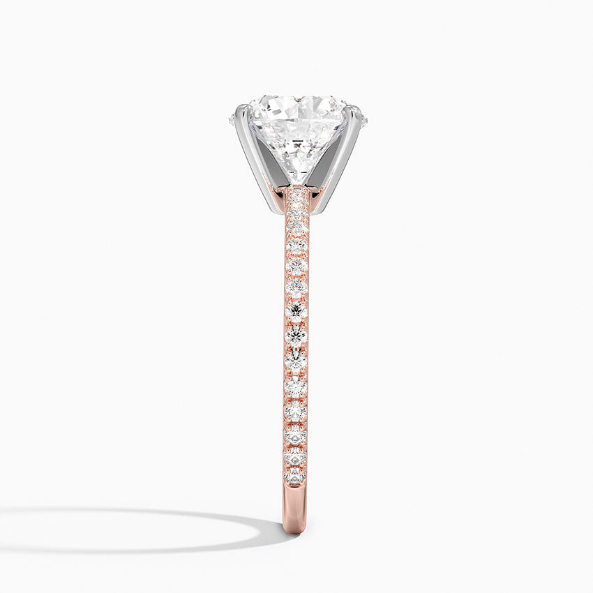 ecomposer-view with diamond shape-round,ecomposer-size-2-ct,ecomposer-metal type-rose-gold-18k