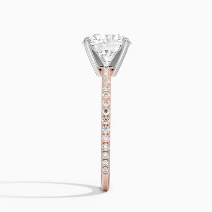 ecomposer-view with diamond shape-round,ecomposer-size-2-ct,ecomposer-metal type-rose-gold-18k