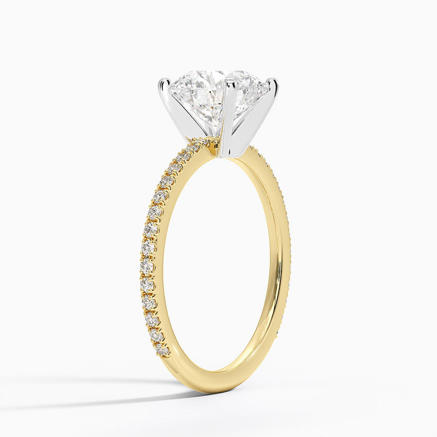 ecomposer-view with diamond shape-round,ecomposer-size-2-ct,ecomposer-metal type-yellow-gold-18k