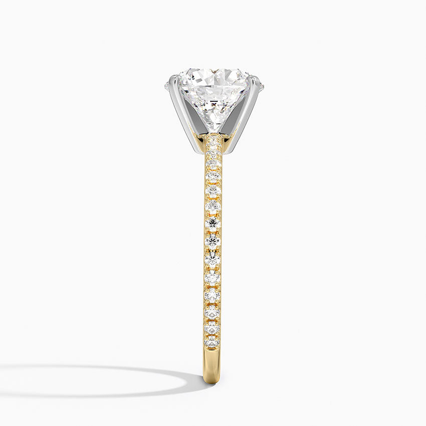 ecomposer-view with diamond shape-round,ecomposer-size-2-ct,ecomposer-metal type-yellow-gold-18k