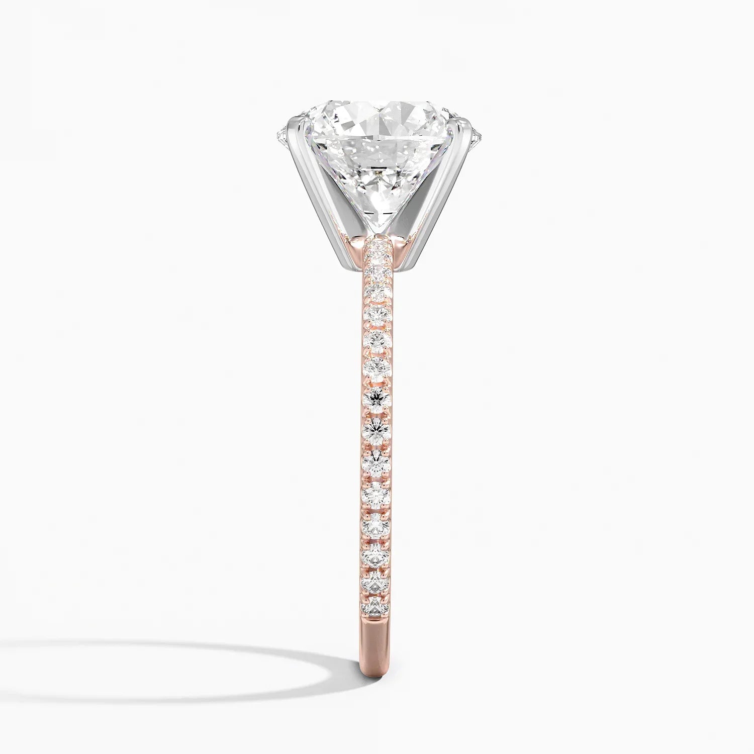 ecomposer-view with diamond shape-round,ecomposer-size-3-ct,ecomposer-metal type-rose-gold-18k