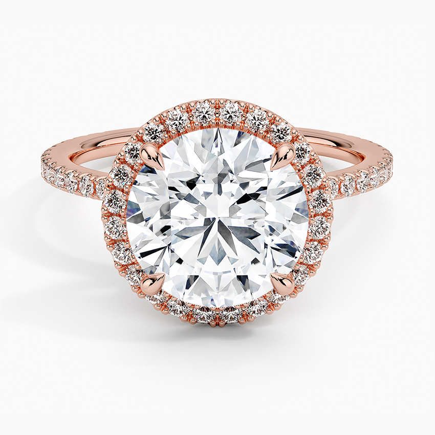 ecomposer-metal type-rose-gold-18K,ecomposer-ring setting-halo-pave