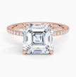 ecomposer-view with diamond shape-asscher, ecomposer-metal type-rose-gold-18k