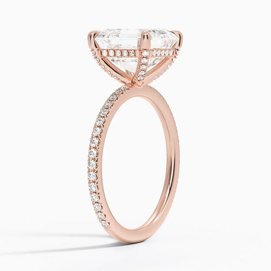 ecomposer-view with diamond shape-asscher, ecomposer-metal type-rose-gold-18k