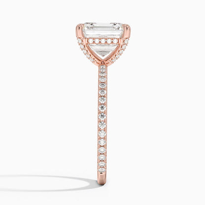 ecomposer-view with diamond shape-asscher, ecomposer-metal type-rose-gold-18k