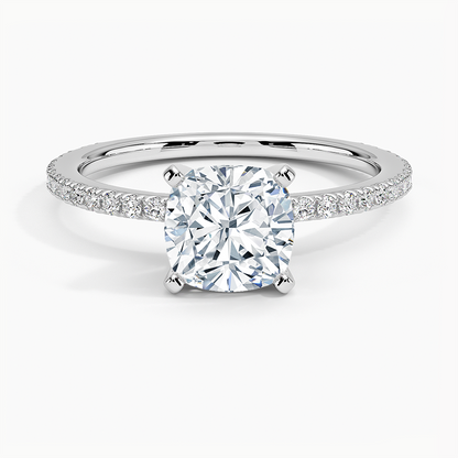 ecomposer-view with diamond shape-cushion,ecomposer-size-1.5-ct,ecomposer-metal type-white-gold-18k
