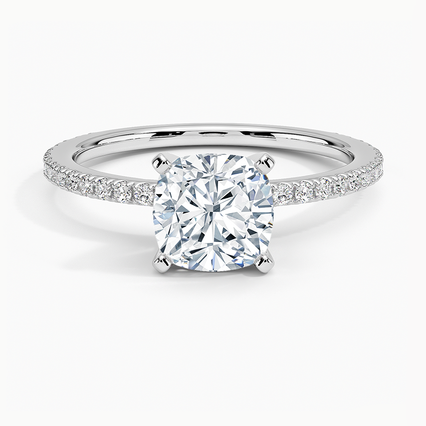 ecomposer-view with diamond shape-cushion,ecomposer-size-1.5-ct,ecomposer-metal type-white-gold-18k
