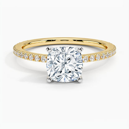 ecomposer-view with diamond shape-cushion,ecomposer-size-1.5-ct,ecomposer-metal type-yellow-gold-18k