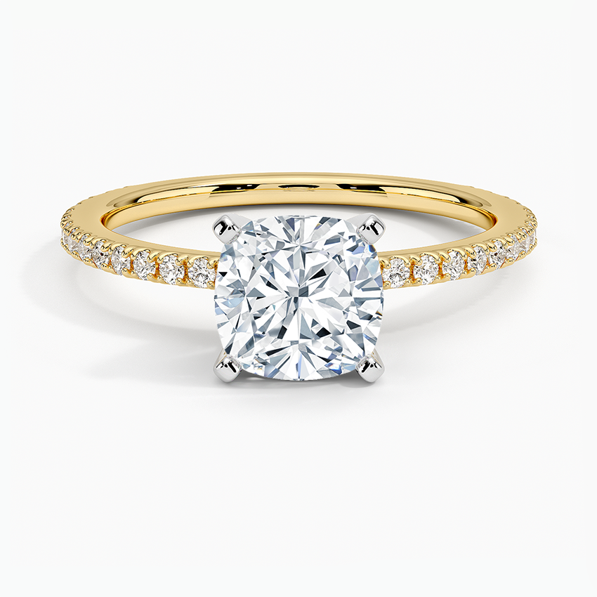 ecomposer-view with diamond shape-cushion,ecomposer-size-1.5-ct,ecomposer-metal type-yellow-gold-18k