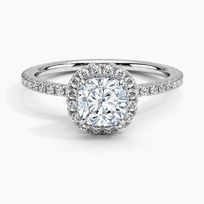 ecomposer-view with diamond shape-cushion,ecomposer-size-1-ct,ecomposer-metal type-white-gold-18k