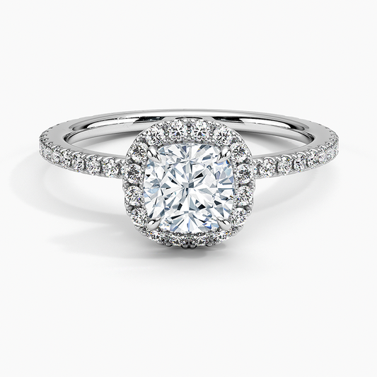 ecomposer-view with diamond shape-cushion,ecomposer-size-1-ct,ecomposer-metal type-white-gold-18k