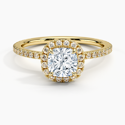 ecomposer-view with diamond shape-cushion,ecomposer-size-1-ct,ecomposer-metal type-yellow-gold-18k