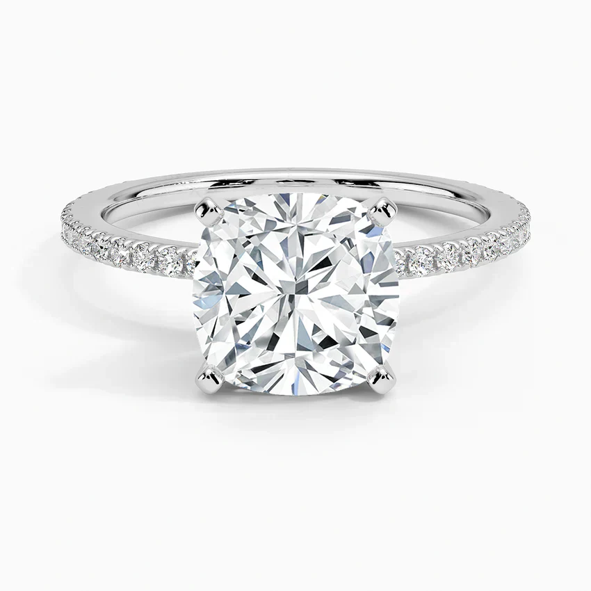 ecomposer-view with diamond shape-cushion,ecomposer-size-2.5-ct,ecomposer-metal type-white-gold-18k
