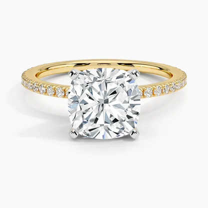 ecomposer-view with diamond shape-cushion,ecomposer-size-2.5-ct,ecomposer-metal type-yellow-gold-18k