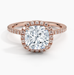 ecomposer-view with diamond shape-cushion,ecomposer-size-2-ct,ecomposer-metal type-rose-gold-18k