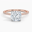 ecomposer-view with diamond shape-cushion,ecomposer-size-2-ct,ecomposer-metal type-rose-gold-18k