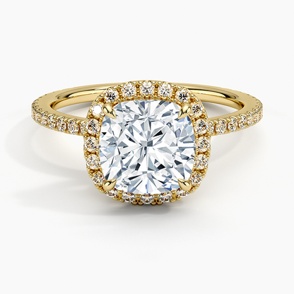 ecomposer-view with diamond shape-cushion,ecomposer-size-2-ct,ecomposer-metal type-yellow-gold-18k