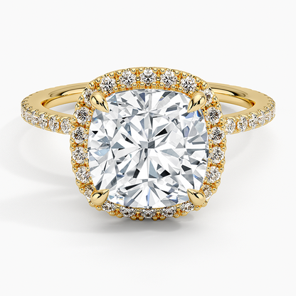 ecomposer-view with diamond shape-cushion,ecomposer-size-3-ct,ecomposer-metal type-yellow-gold-18k