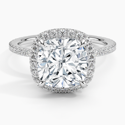 ecomposer-view with diamond shape-cushion,ecomposer-size-3-ct,ecomposer-metal type-white-gold-18k