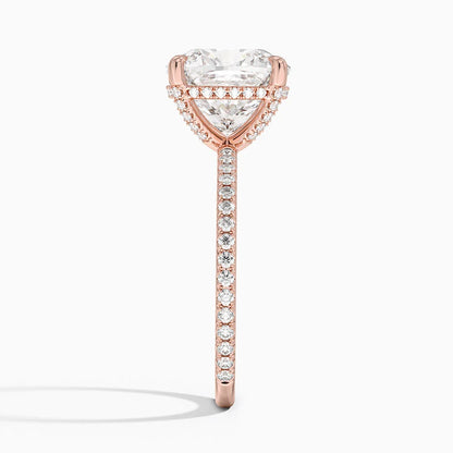ecomposer-view with diamond shape-cushion, ecomposer-metal type-rose-gold-18k