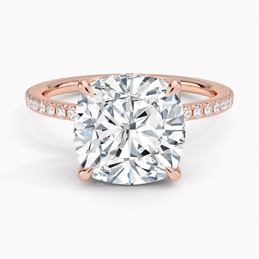 ecomposer-view with diamond shape-cushion, ecomposer-metal type-rose-gold-18k