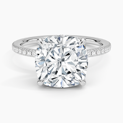 ecomposer-view with diamond shape-cushion, ecomposer-metal type-white-gold-18k