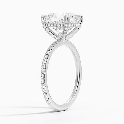ecomposer-view with diamond shape-cushion, ecomposer-metal type-white-gold-18k