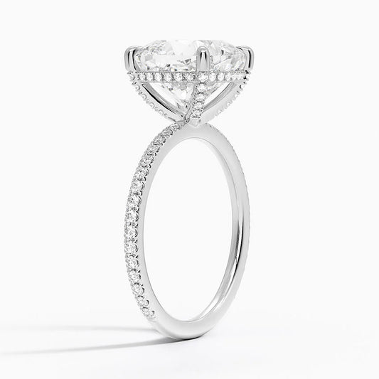 ecomposer-view with diamond shape-cushion, ecomposer-metal type-white-gold-18k