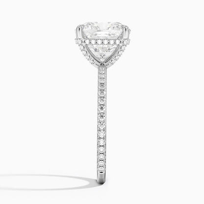 ecomposer-view with diamond shape-cushion, ecomposer-metal type-white-gold-18k