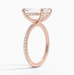 ecomposer-view with diamond shape-emerald, ecomposer-metal type-rose-gold-18k