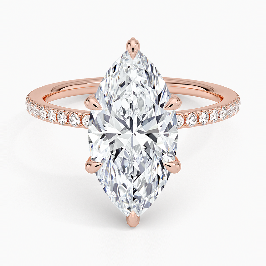 ecomposer-view with diamond shape-marquise, ecomposer-metal type-rose-gold-18k