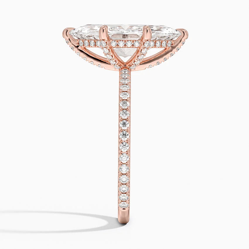 ecomposer-view with diamond shape-marquise, ecomposer-metal type-rose-gold-18k