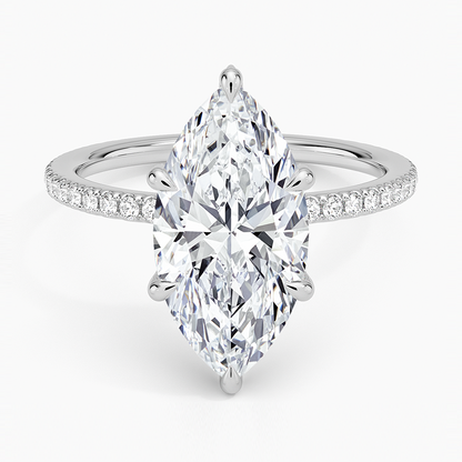 ecomposer-view with diamond shape-marquise, ecomposer-metal type-white-gold-18k