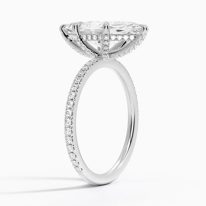 ecomposer-view with diamond shape-marquise, ecomposer-metal type-white-gold-18k