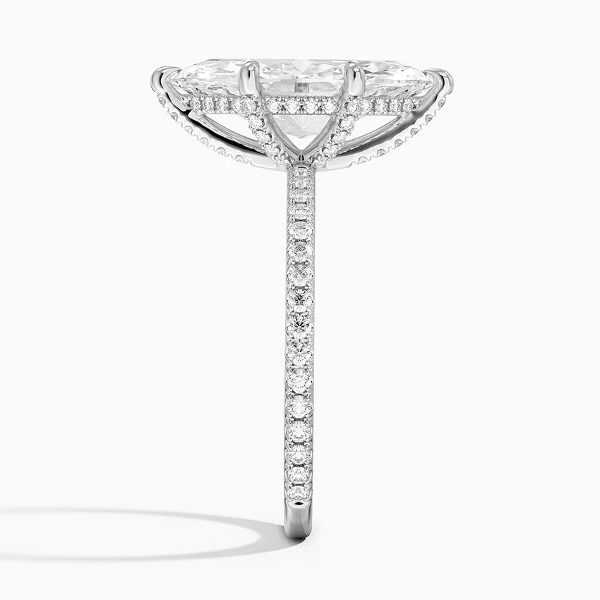 ecomposer-view with diamond shape-marquise, ecomposer-metal type-white-gold-18k