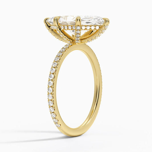 ecomposer-view with diamond shape-marquise, ecomposer-metal type-yellow-gold-18k
