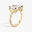 ecomposer-view with diamond shape-emerald-and-pear,ecomposer-metal type-rose-gold-18k