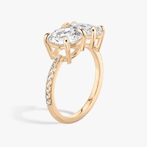 ecomposer-view with diamond shape-round-and-oval,ecomposer-metal type-rose-gold-18k