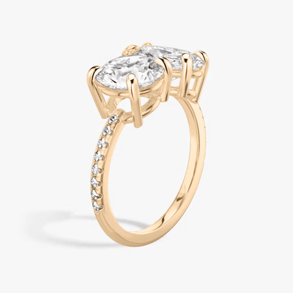 ecomposer-view with diamond shape-round-and-oval,ecomposer-metal type-rose-gold-18k