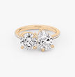 ecomposer-view with diamond shape-round-and-pear,ecomposer-metal type-rose-gold-18k